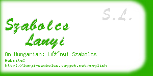 szabolcs lanyi business card